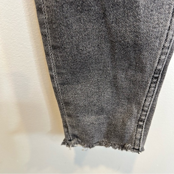 Zara Midrise Raw Hem Slim Jeans Washed Black - Picture 3 of 7